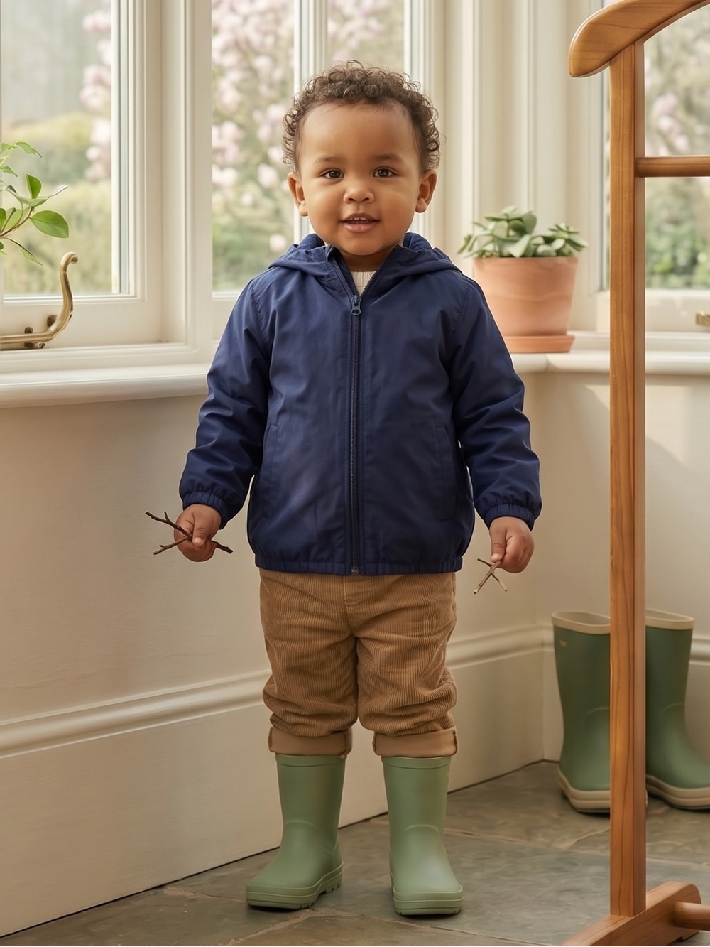 Uniqlo Toddlers' Hooded Navy Jacket